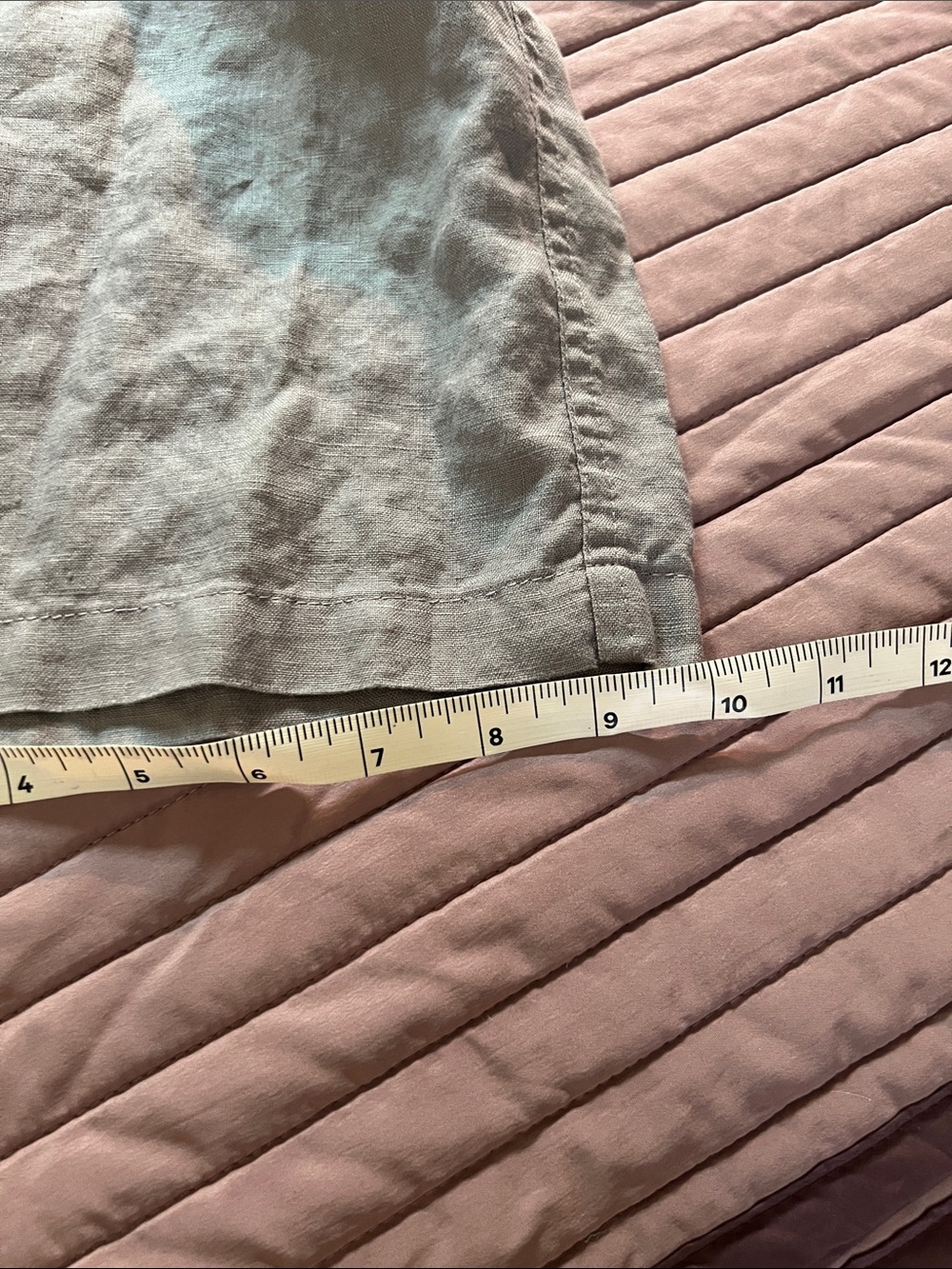 Allen Allen Light Gray Elastic-Waist Linen Chinos size Large - Picture 11 of 11